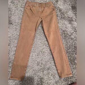 Express Khaki/Beige Mid Rise Skinny Jean